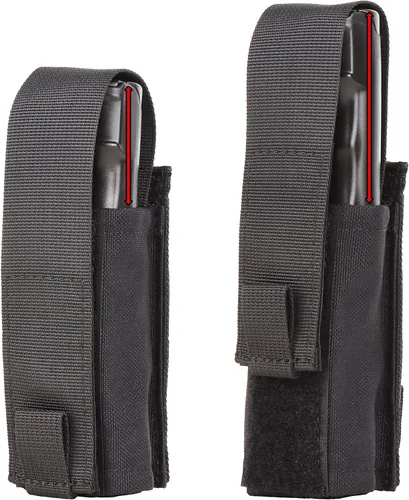 Vista 2 de MK3 Molle - Funda de spray de pimienta ajustable de nailon Mace/MK4 OC para cinturón de servicio, soporte táctico de spray de pimienta, bolsa