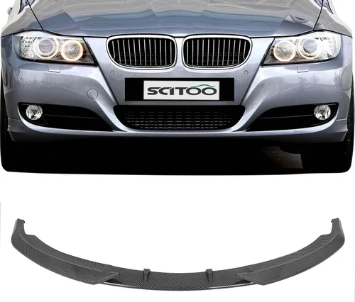 Vista 43 de SCITOO Alerón de borde de parachoques delantero mate negro para Ford Focus ST años 2013-2014 - Spoiler frontal de polipropileno