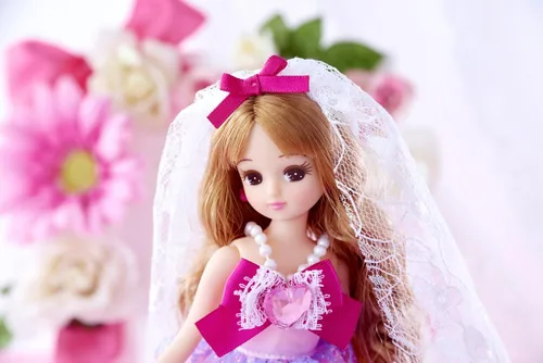 Vista 3 de TAKARA TOMY Rika-chan Muñeca LD-05 Sparkling Wedding