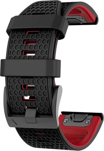 Vista 2 de OVERSTEP Correas de ajuste rápido de 0.866 in para Garmin Fenix 5/Fenix 6/Fenix 7, correa de repuesto de silicona suave compatible con Garmin
