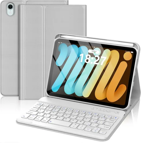 Vista 14 de Funda con teclado para iPad mini, teclado Bluetooth inalámbrico desmontable delgado con folio inteligente para Apple iPad mini 5 2019/iPad Mini 1 2
