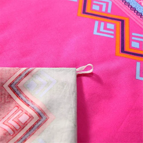 Vista 147 de ABREEZE Juego de funda de edredón tamaño individual con cierre de botón, 100% algodón egipcio, juego de ropa de cama floral de granja, color rosa, 3