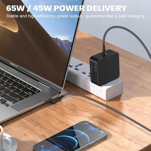 Vista 5 de Cargador para portátil de 65 W, 45 W, 33 W, compatible con Asus con 4 conectores redondos