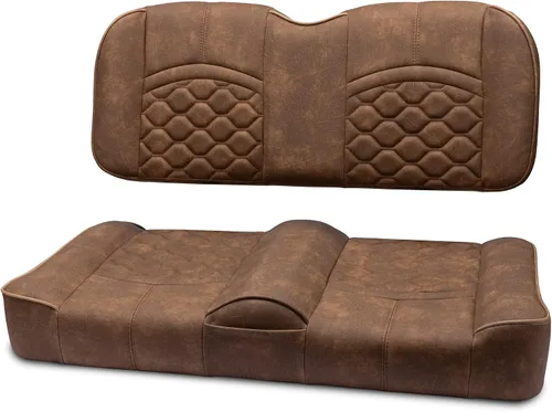 Vista 8 de MODZ® FS1 Custom Golf Cart Asiento Delantero para Yamaha Drive2 - [2017-Up] - [Añadir $40] - Base Marrón - Patrón Cobra