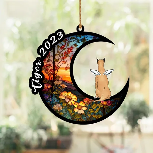 Vista 293 de Nazenti Atrapasoles conmemorativo para perros, adornos de Navidad personalizados para perros, adorno de Navidad, regalos conmemorativos para perros