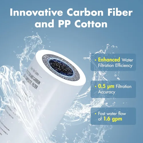 Vista 3 de GIMILI Grifo de cocina 3 en 1 de acero inoxidable negro con sistema de filtro de agua debajo del fregadero, reduce el plomo, cloro, mal sabor