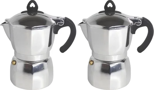 Vista 12 de IMUSA USA B120-43V, Cafetera de expreso de aluminio para estufa de 6 tazas, plateada Ideal para preparar café expreso