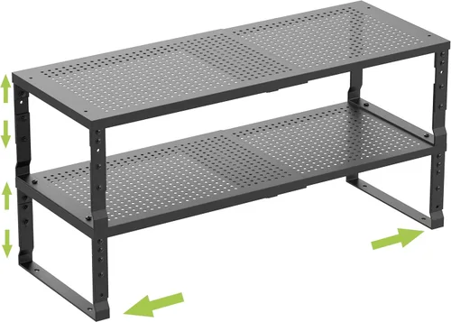 Vista 16 de Jojocross Organizador de especias apilable expandible para armario de cocina, estante de mostrador ajustable, encimera, despensa, armario, baño