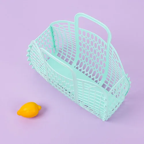 Vista 4 de BABANA Bolsas de gelatina Cesta de regalo reutilizable Bolsa de playa para niñas Niño Bolsa de gelatina para niños, Halloween, novia, cesta