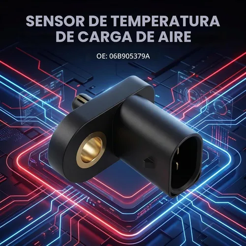 Vista 4 de Nuevo sensor de temperatura de carga de aire 06B905379A Reemplazo para VW Audi A3 A4 A5 Q5 TT Beetle CC Compatible con Tiguan Golf Jetta Passat