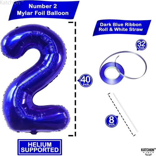 Vista 755 de KatchOn Globo negro del número 1 de 40 pulgadas, globo de feliz cumpleaños Large Mylar Number One Balloon for 1st Birthday Decorations, Foil