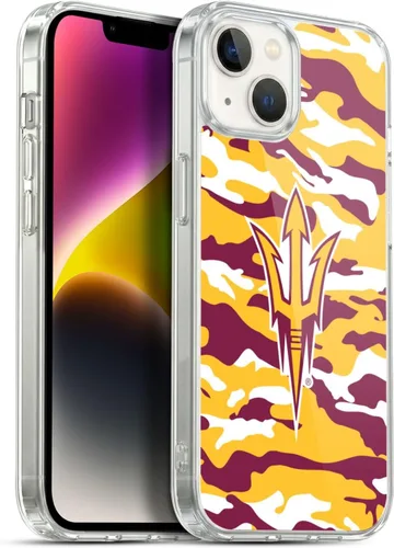 Vista 195 de Head Case Designs Funda de gel ASU Camou con licencia oficial de la Universidad Estatal de Arizona [protección de grado militar] compatible