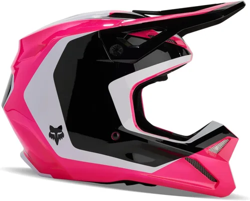 Vista 2 de Fox Racing Casco Unisex V1 para Motocross y Bicicleta de Tierra, Negro/Rosa, Extra Grande