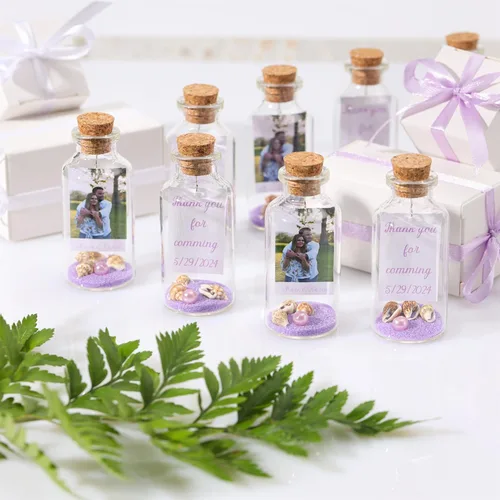 Vista 9 de Recuerdos de boda con foto personalizada para invitados - Recuerdos de fiesta en la playa personalizados - Regalos de recepción de bodas de destino