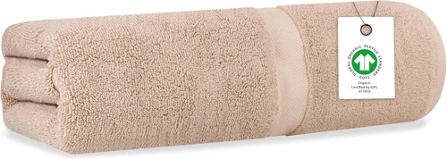 Vista 26 de Toalla de baño de felpa de algodón orgánico de lujo Certificado GOTS y OEKO-TEX Toallas de calidad hotelera premium Tecnología Feather Touch