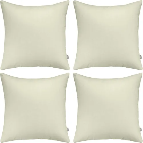 Vista 55 de Thmyo - Paquete de 4 fundas de almohada decorativas de 100 % algodón para lumbar, cómodas, sólidas, para Navidad/Halloween, fundas de cojín Blanco