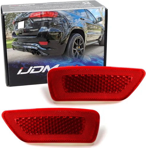 Vista 11 de iJDMTOY Lentes de reflector de parachoques trasero con lentes de oscurecimiento para Jeep 2011-2020 Grand Cherokee WK2, Compass y Dodge Journey