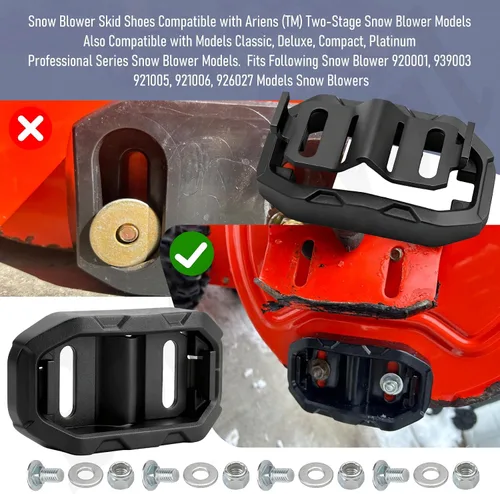 Vista 6 de Fennoral 72603100 - Kit de zapatas de nieve compatible con soplador de nieve Ari-ens de 2 etapas 939003, 920001, 921005, 921006, 926027, reemplaza
