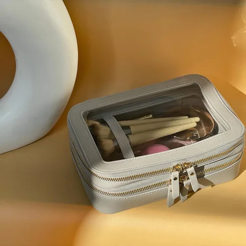 Vista 4 de JAZD Bolsa de cosméticos transparente para mujer