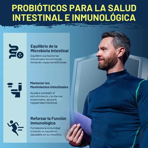 Vista 4 de DRFOSTER Probióticos para la salud digestiva de hombres, 120 mil millones de UFC, 180 cápsulas