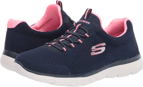 Vista 7 de Skechers Tenis clásicos geniales para mujer Summit Azul marino rosa encendido 85