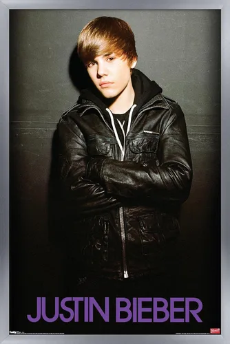 Vista 17 de Trends International Justin Bieber - Póster de pared de amor, 14.725 x 22.375 pulgadas, versión enmarcada de madera de granero