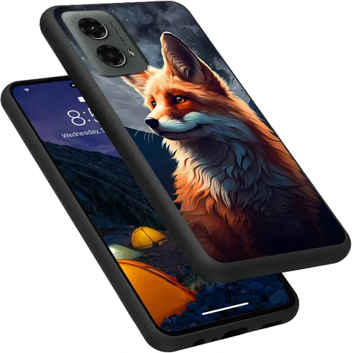 Vista 146 de Funda para Motorola Moto G Play 4G 2024, delgada y ligera, de silicona de TPU suave, color negro, ultrafina, para Motorola Moto G Play 4G 2024, Art