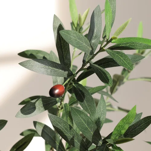 Vista 4 de LOMANTO Olivos artificiales para interiores, árbol de olivo sintético de 7