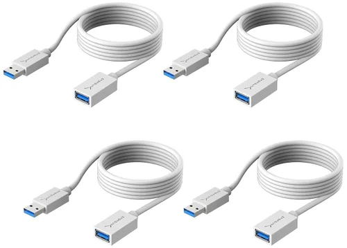 Vista 12 de Cable de extensión USB 3.0 SABRENT 22AWG macho A a hembra A [negro] 3 pies (CB-3030)