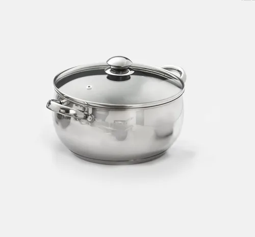 Vista 6 de Juego de utensilios de cocina en forma de vientre de 18 piezas 18/10 con base encapsulada y revestimiento antiadherente