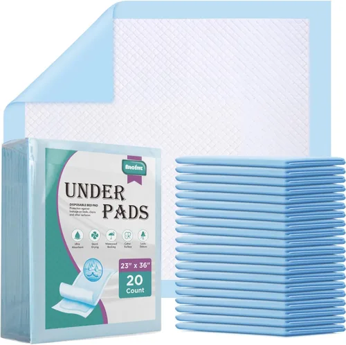 Vista 8 de Almohadillas de cama desechables para incontinencia de 23 x 36 pulgadas, 10 unidades, almohadillas a prueba de fugas para adultos, niños y mascotas