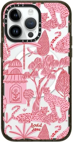 Vista 50 de CASETiFY Impact - Funda para iPhone 13 [protección contra caídas de 6.6 pies/compatible con Magsafe] Black Kingsnake, color negro transparente