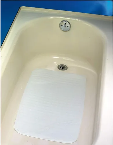 Vista 4 de Carex Alfombra de baño antideslizante de goma blanca 16 x 28 pulgadas FGB21600 0000