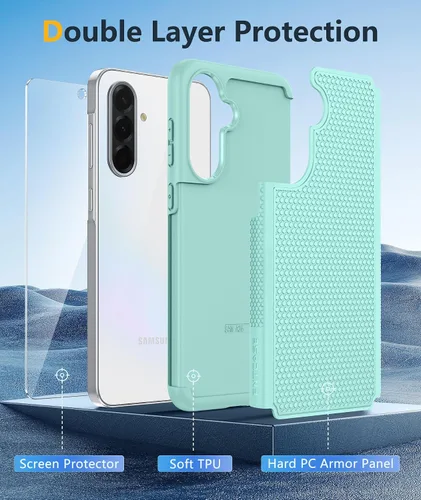 Vista 606 de FNTCASE Funda para iPhone 17 Pro: Fundas delgadas translúcidas de color azul claro compatibles con MagSafe, protección completa de la cámara