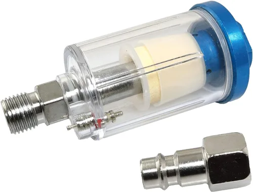 Vista 4 de RLECS Separador de aceite de agua, filtro de aire, trampa de humedad con conector de estilo europeo para compresor, pistola de pintura en aerosol
