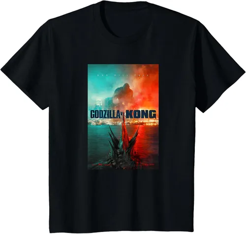 Vista 28 de Godzilla vs Kong - Camiseta oficial con póster, Negro