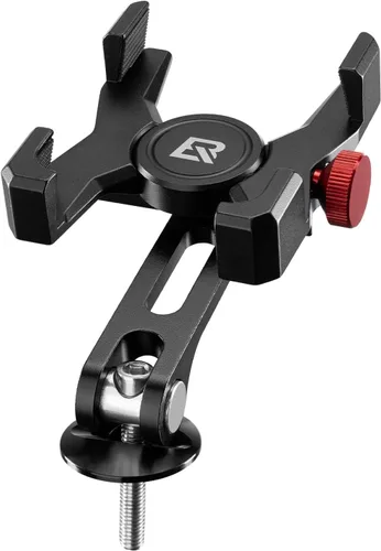 Vista 7 de ROCKBROS Soporte de teléfono para bicicleta, soporte de aluminio para teléfono celular, soporte de teléfono celular montado en manillar
