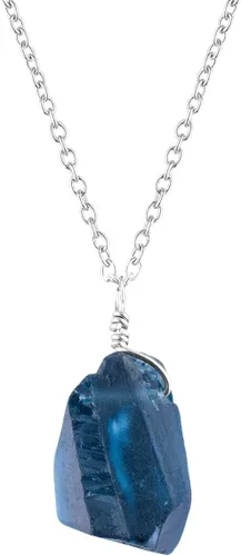 Vista 9 de Collar con colgante de piedras preciosas múltiples crudas