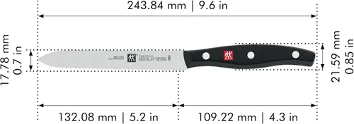 Vista 3 de ZWILLING Twin Signature - Cuchillo utilitario de 5 pulgadas, afilado, fabricado en una fábrica alemana propiedad de la empresa con acero de fórmula