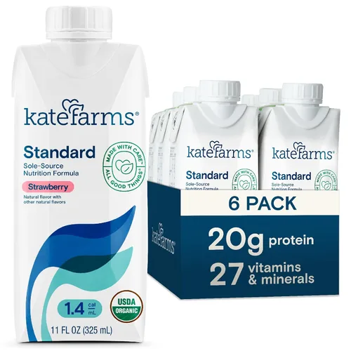 Vista 12 de KATE FARMS Batido nutricional orgánico de 1.4 alto en calorías, chocolate, 20g de proteína, 27 vitaminas y minerales, reemplazo de comidas, 11 onzas