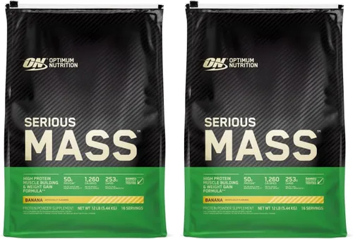 Vista 22 de Proteína para ganar peso Serious Mass Gainer de Optimum Nutrition, 1054620, Banana, 1, 1