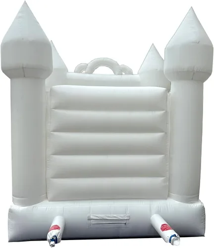 Vista 8 de Casa inflable blanca (sin soplador) – 13 x 12 x 14.5 pies – Gran castillo inflable para bodas – Jumphouse para sesiones de fotos – Gorila de fiesta