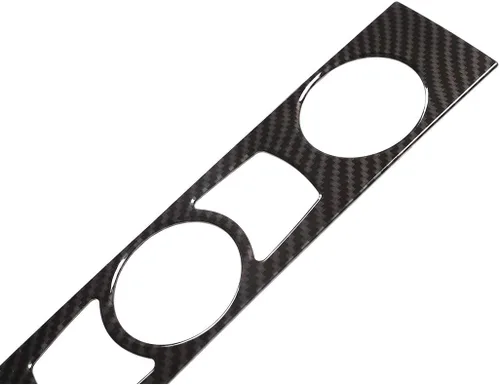 Vista 6 de YIWANG Marco de fibra de carbono para consola de control de CD de aire acondicionado de CA para BMW Serie 5 E60 2004-2010 Accesorios de automóvil