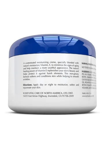Vista 2 de Vital Care Vitamina E Creme Antioxidantes Antioxidantes Antioxidantes 8 Oz (Paquete de 2)