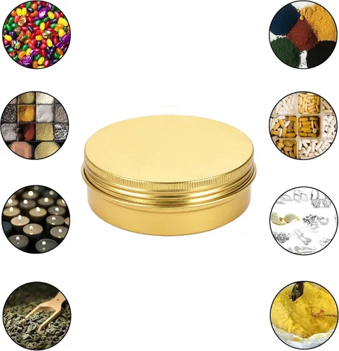 Vista 7 de TMO - Latas de 4 onzas con tapa de rosca, latas redondas de acero de aluminio, latas de viaje, latas de almacenamiento, latas de alimentos, latas
