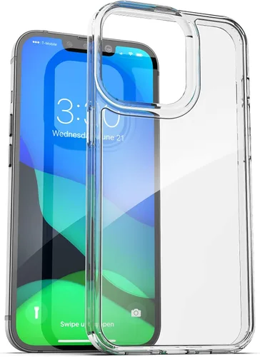 Vista 3 de Encased Funda para cinturón diseñada para iPhone 13 PRO MAX funda transparente con clip de funda (funda transparente con soporte para teléfono)
