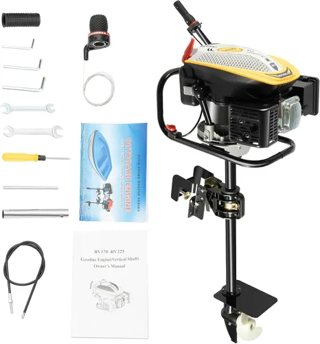 Vista 12 de Motor fuera de borda, motor fuera de borda de 2 tiempos y 12 HP, motor marino de barco de pesca resistente con sistema de refrigeración por agua 2