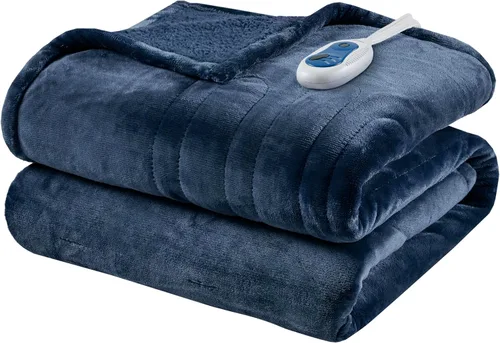 Vista 42 de Beautyrest Manta térmica reversible - Manta térmica Sherpa de felpa, color beige
