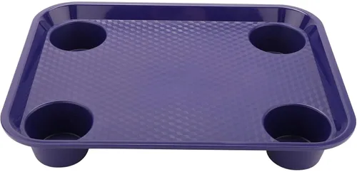Vista 14 de G.E.T. FT-14-BK Bandeja para cafetería/comida rápida, sin BPA, 14 x 10.75 pulgadas, color negro (juego de 12)