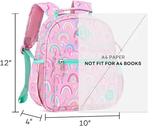 Vista 3 de mibasies Mochila escolar para niñas y niños, mochila escolar para preescolar y primaria.., Arco iris, Mochilas Daypack